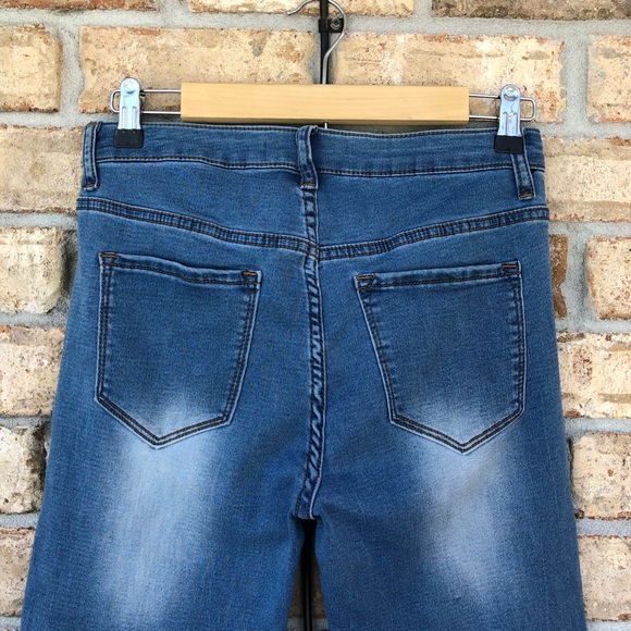 AMELIA JAMES Jackson Cotton Blend Mid Rise Blue Wash  Skinny Jeans XL - Picture 6 of 16